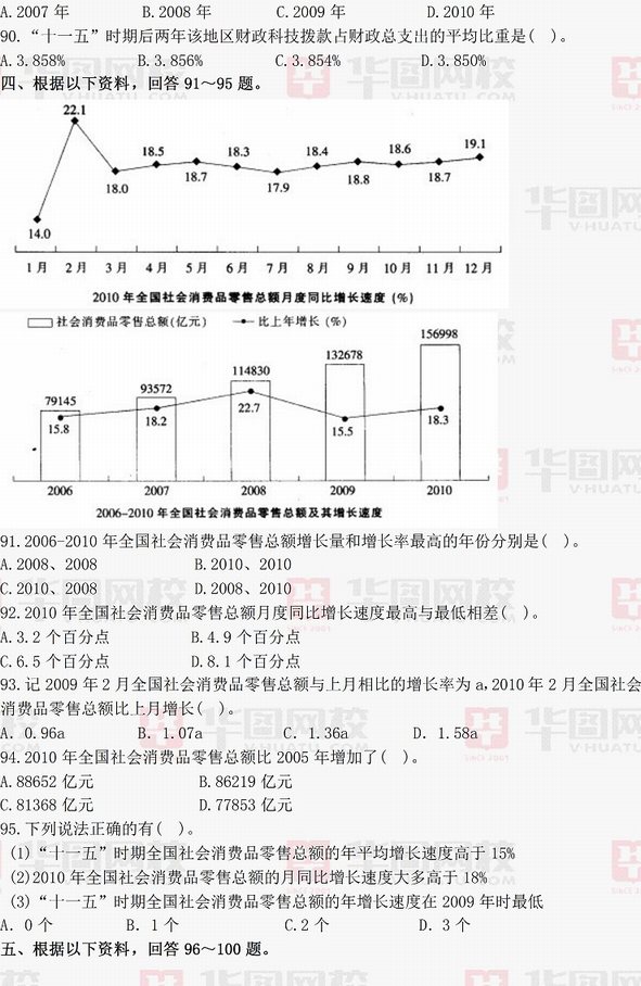 2011年江苏省公务员考试行测真题及真题答案-C卷