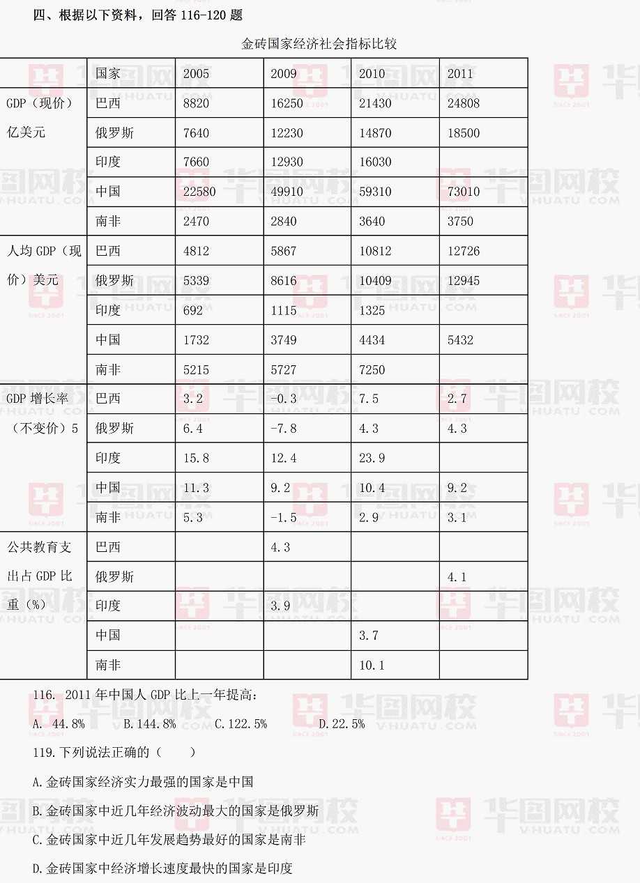 2013年天津公务员考试行测真题