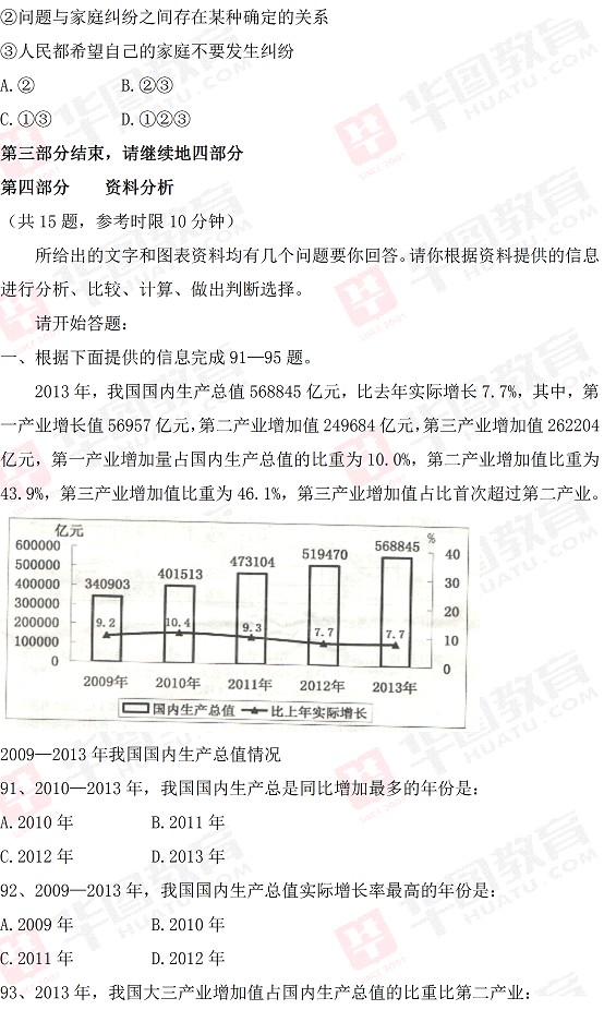 2014年河北省大学生村官行测判断推理真题答案解析（完整版）
